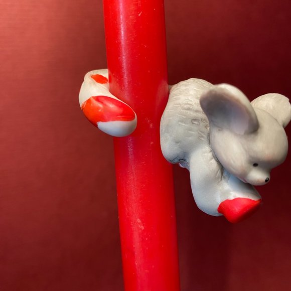 House of Lloyd Christmas Vintage 1988 Mice Taper Candle Huggers Set of 2 - Picture 6 of 8